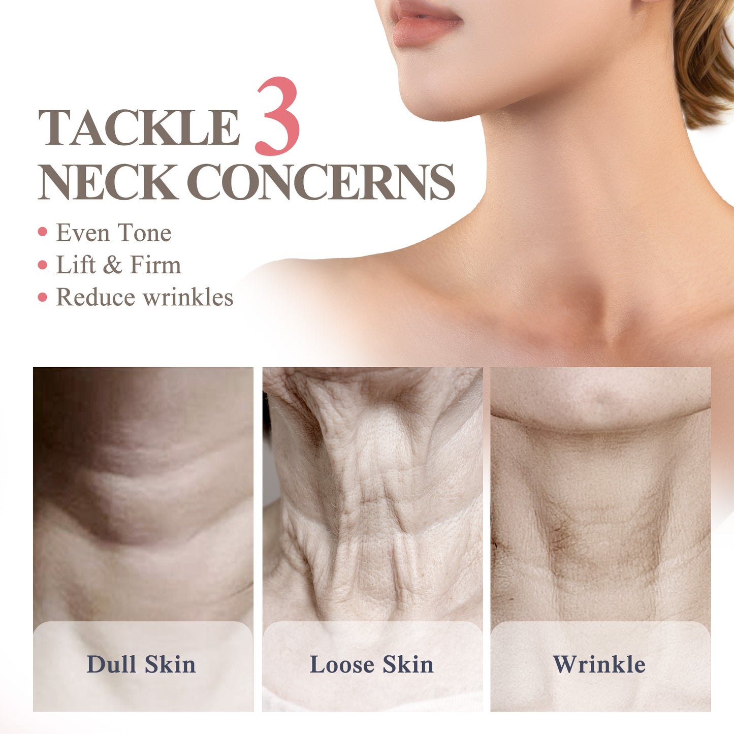 Misoour Neck Mask Set:Collagen Peptide Anti-Wrinkle Neck Mask + Astaxanthin Firming & Smoothing Serum|Reduce neck wrinkles, Moisturize and brighten,Firm and lift