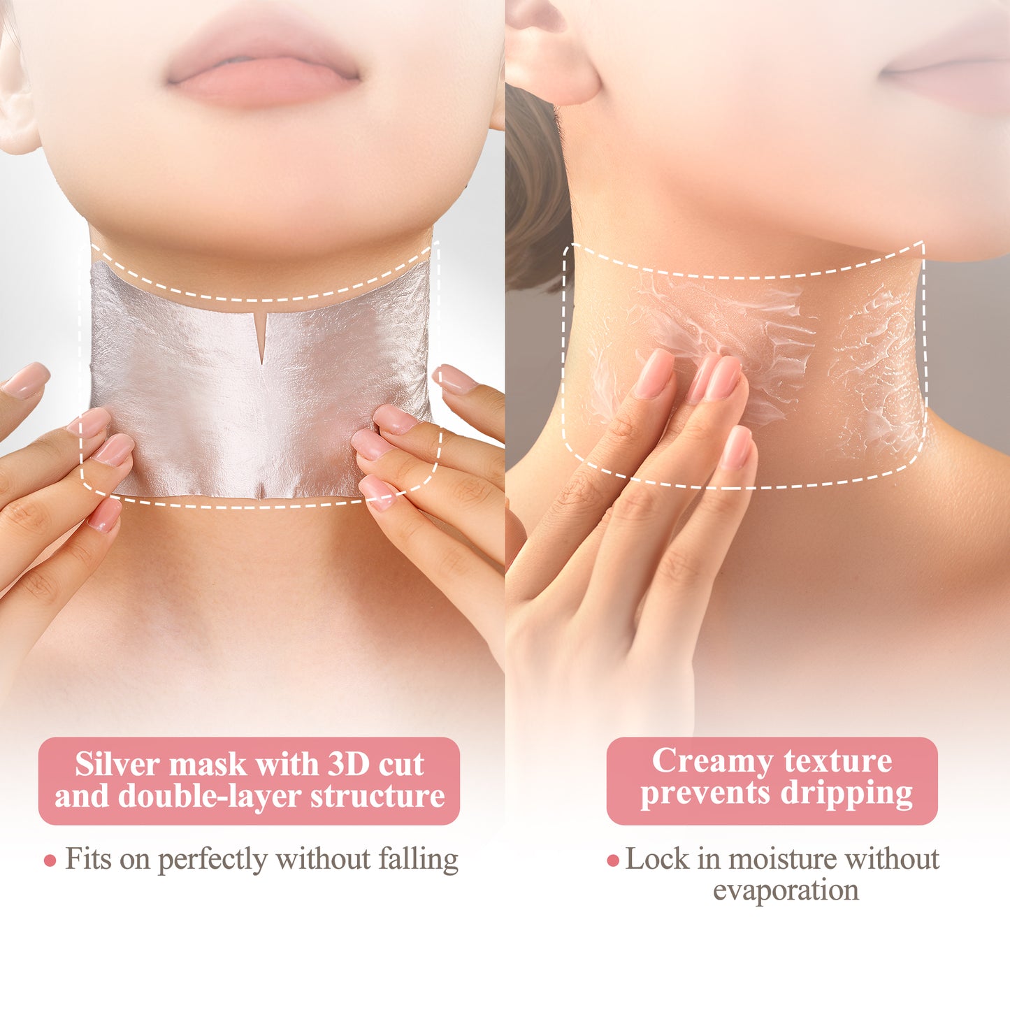 Misoour Neck Mask Set:Collagen Peptide Anti-Wrinkle Neck Mask + Astaxanthin Firming & Smoothing Serum|Reduce neck wrinkles, Moisturize and brighten,Firm and lift