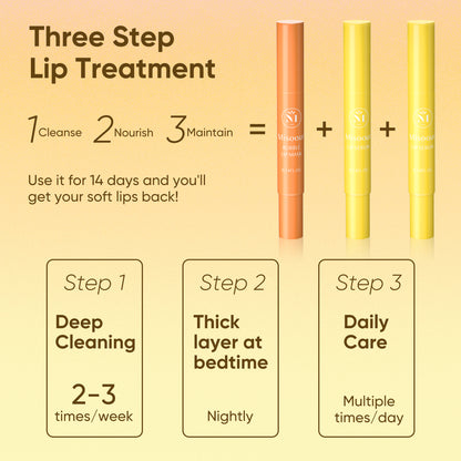 Misoour VC Lip Care Kit: Bubble Lip Mask + 2 Lip Serums with 5 VC extracts, Deep Cleansing Moisturizing, Skincare Essential for Lipcare Hydrating