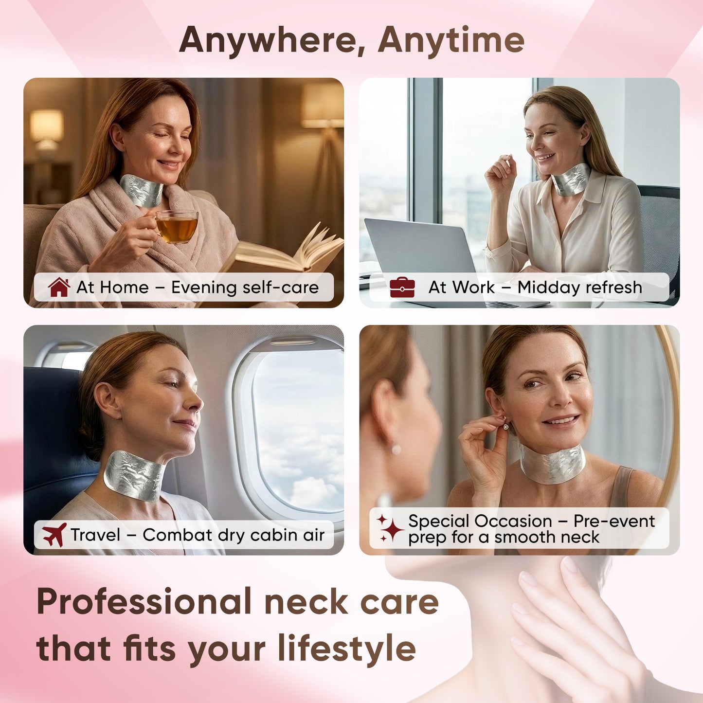 Misoour Neck Mask Set:Collagen Peptide Anti-Wrinkle Neck Mask + Astaxanthin Firming & Smoothing Serum|Reduce neck wrinkles, Moisturize and brighten,Firm and lift