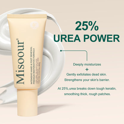Misoour Intensive Hand & Foot Renewal Cream, Contains Urea, Salicylic Acid, AHA, Aloe Vera, Remove Dead Skin and Moisturize Dry Rough Skin, For All Skin Types