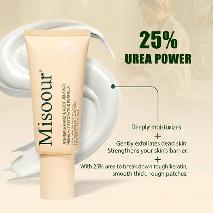 Misoour Intensive Hand & Foot Renewal Cream, Contains Urea, Salicylic Acid, AHA, Aloe Vera, Remove Dead Skin and Moisturize Dry Rough Skin, For All Skin Types