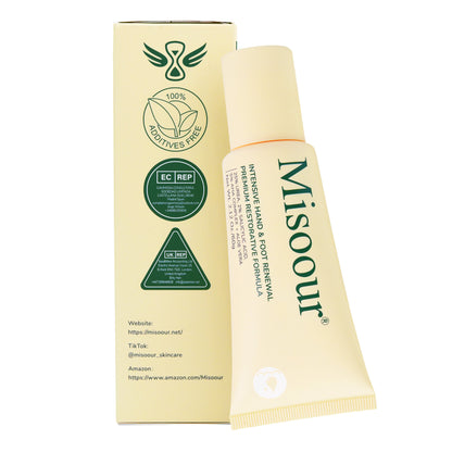 Misoour Intensive Hand & Foot Renewal Cream, Contains Urea, Salicylic Acid, AHA, Aloe Vera, Remove Dead Skin and Moisturize Dry Rough Skin, For All Skin Types
