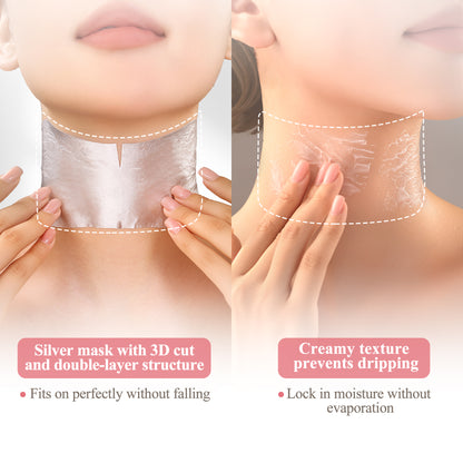 Misoour Neck Mask Set:Collagen Peptide Anti-Wrinkle Neck Mask + Astaxanthin Firming & Smoothing Serum|Reduce neck wrinkles, Moisturize and brighten,Firm and lift